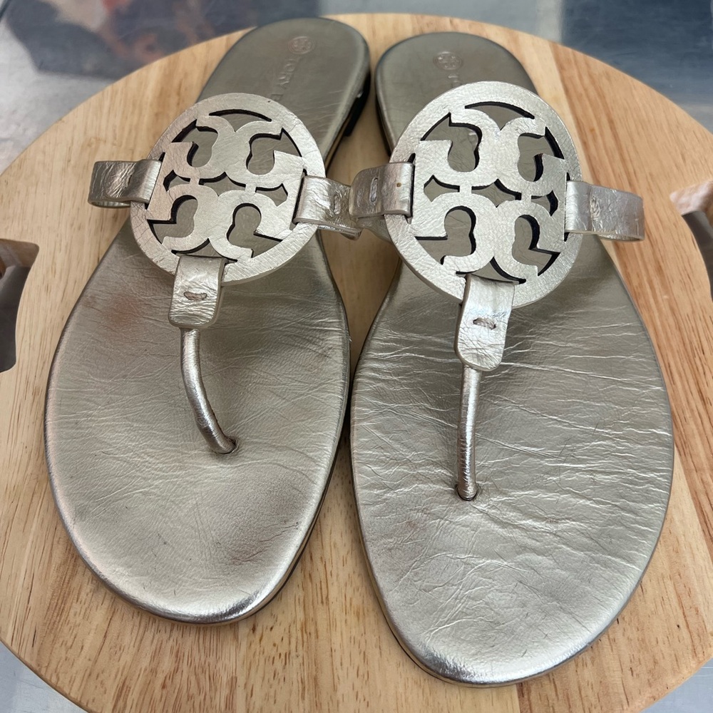 Tory Burch Silver Sandals